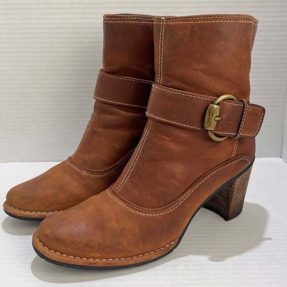 Indigo | Shoes | Indigo Side Zip Ankle Boots Brown Leather